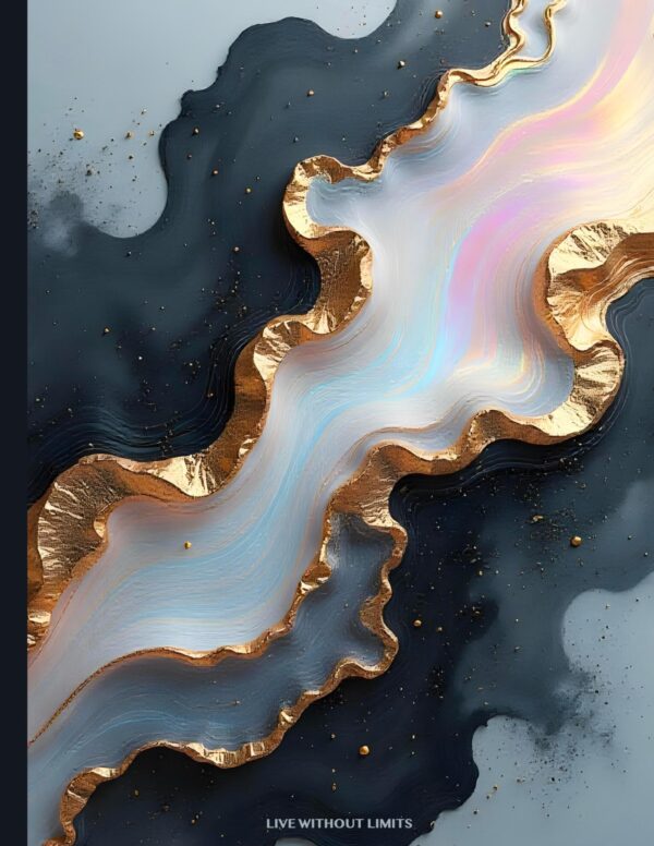 Opalescent and Gold Bucket Litst Journal